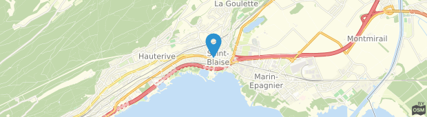 Umland des Hotel du Cheval-Blanc Saint-Blaise (Switzerland)