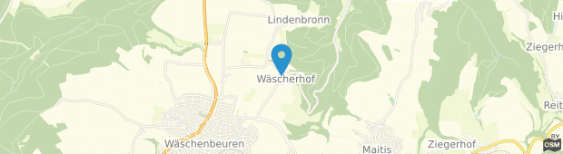 Umland des Hotel Gasthof Wäscherschloss Wäschenbeuren