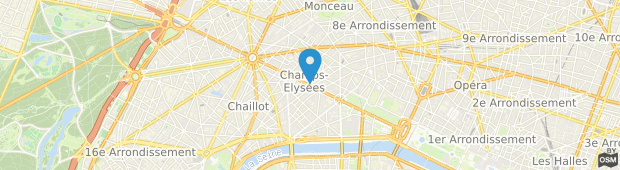 Umland des Paris Marriott Hotel Champs-Elysees