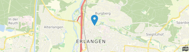 Umland des Hotel Silberhorn Erlangen