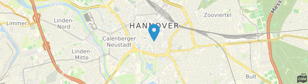 Umland des Cityhotel Thüringer Hof / Hannover